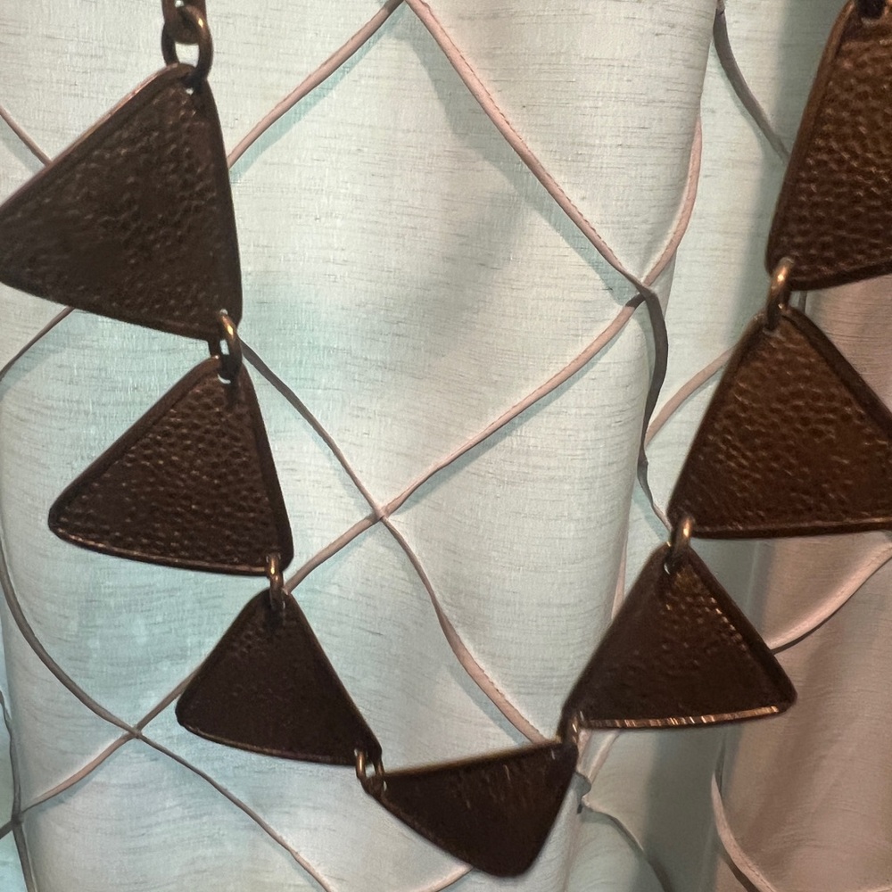 Brown Triangle Pendant Necklace